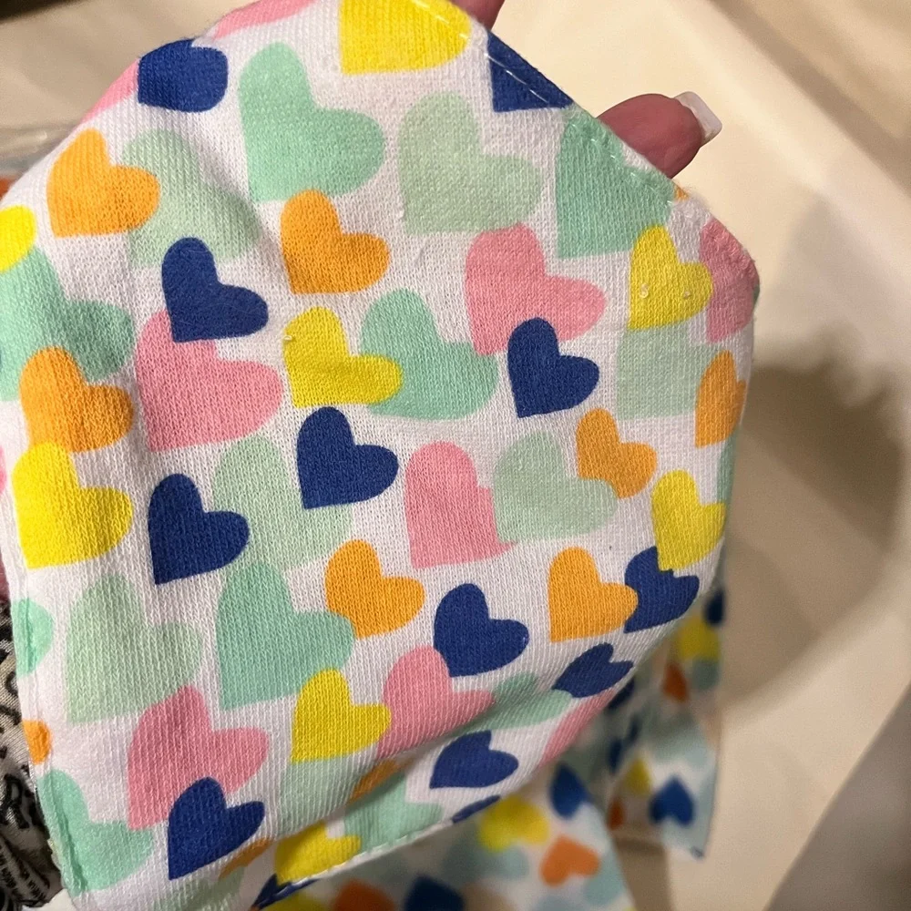 Puppy blanket and Handkerchief in hearts